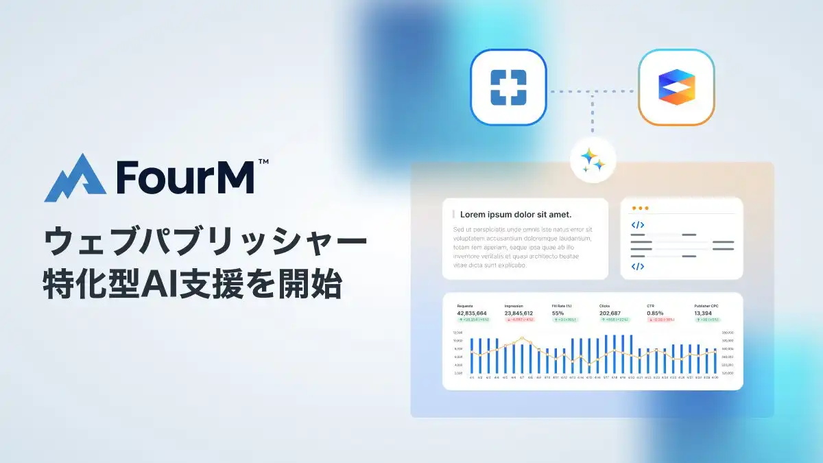 フォーエム、AnyManagerとAI連携でウェブパブリッシャー向け業務支援ソリューション提供開始