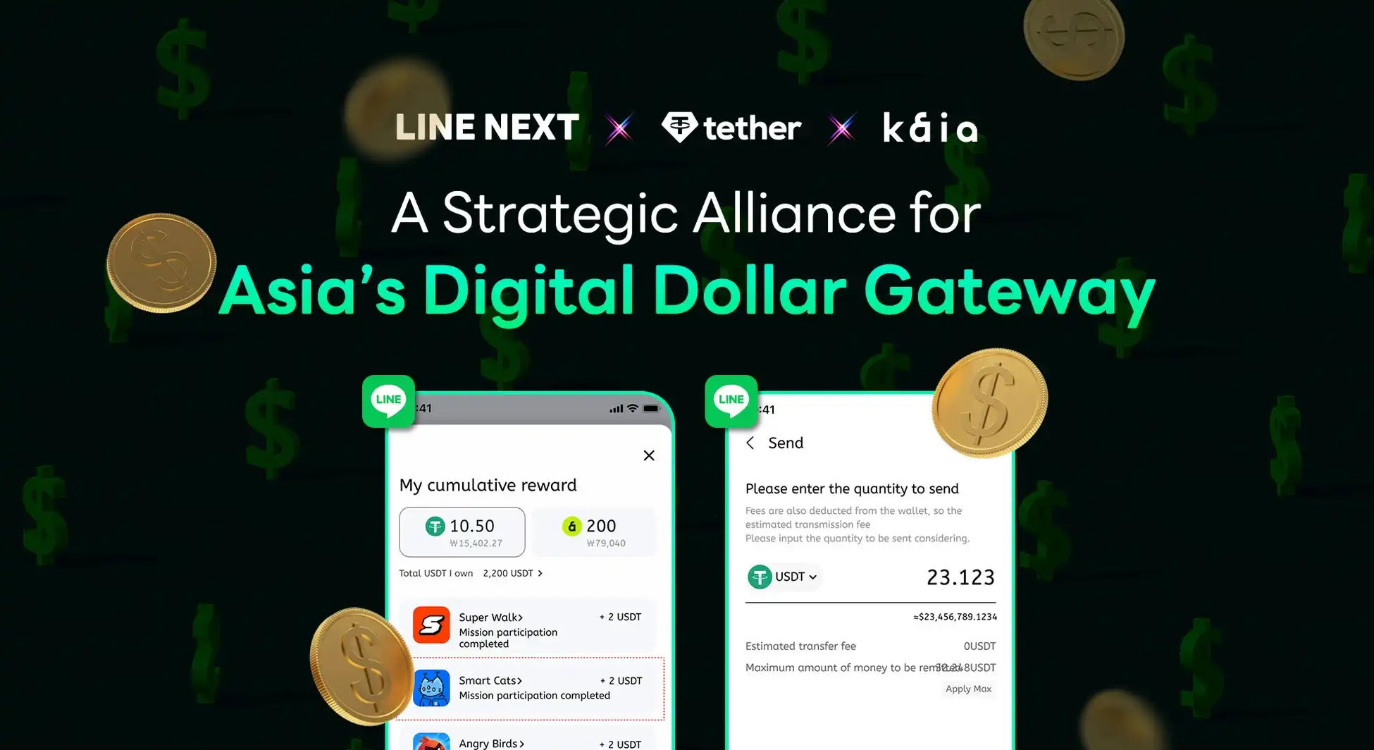 LINE NEXT、Kaia、Tether連携でUSD₮決済開始、アジアWeb3市場拡大へ
