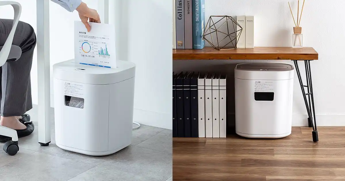 サンワサプライ、高セキュリティ静音シュレッダーPSD-MC001Wを発売、オフィスや家庭での利用に最適