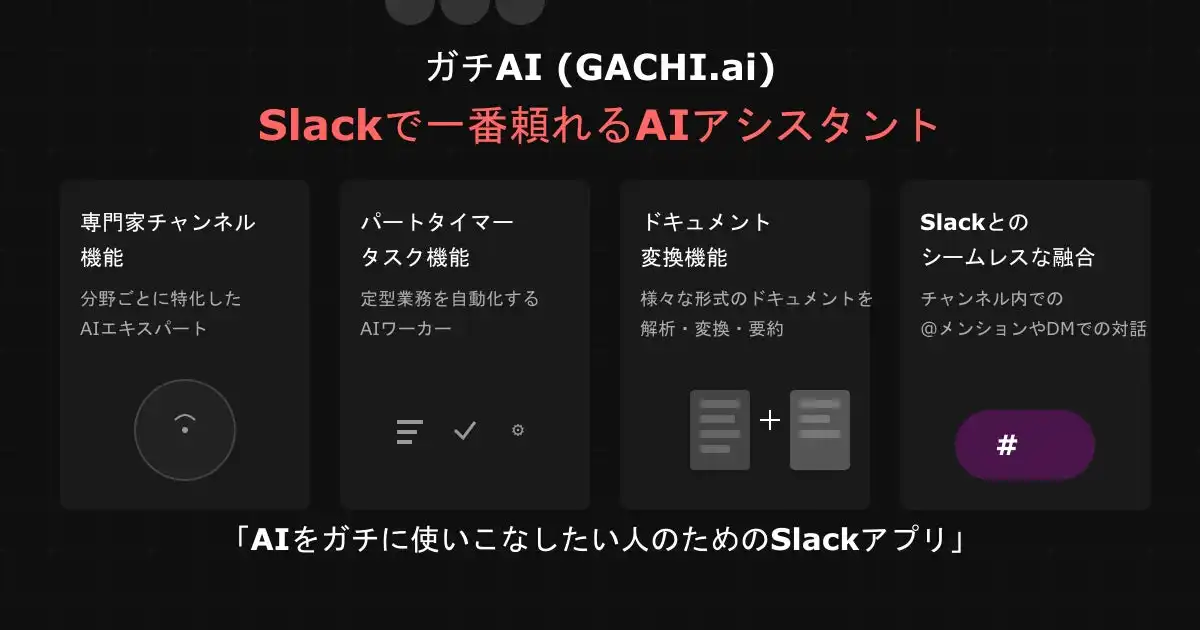 株式会社ルーズデイズ、Slack連携AIアプリ「ガチAI」ベータ版公開、業務効率化支援