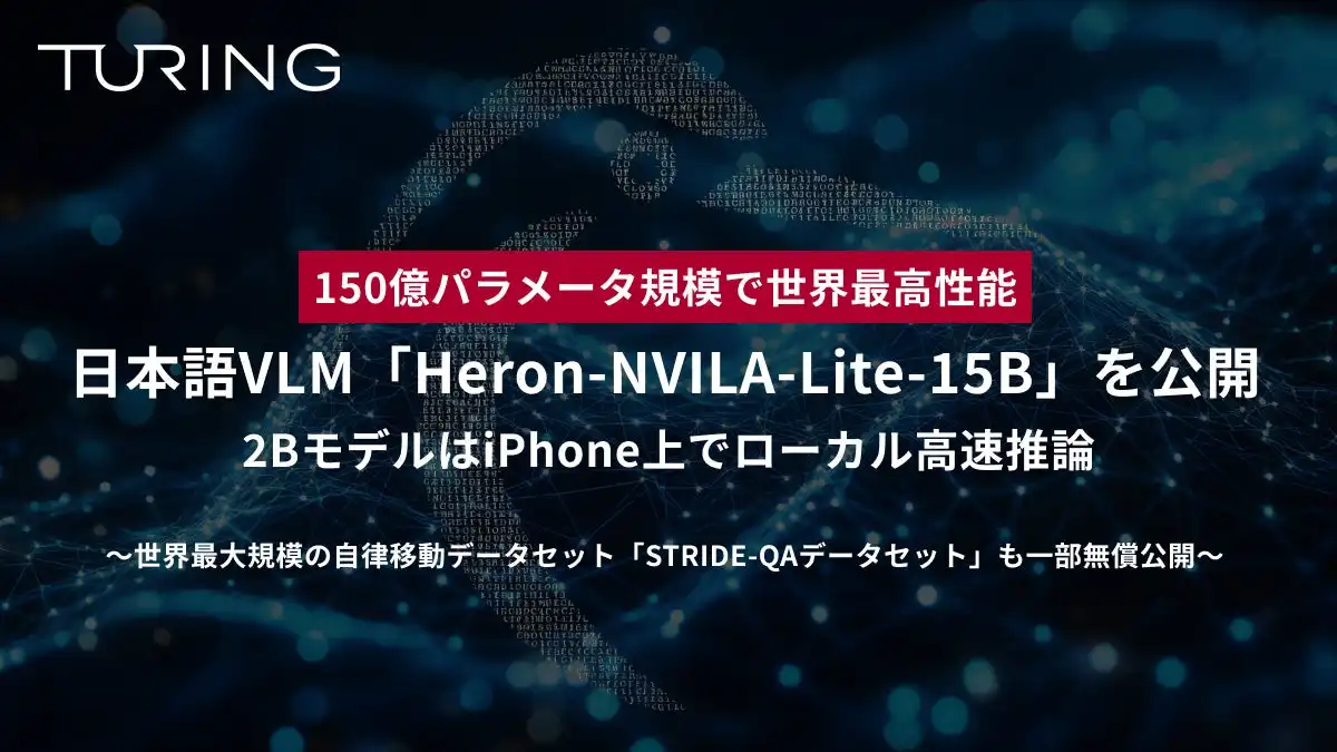 Turing社、高性能日本語VLM Heron-NVILA-Liteと大規模データセットを公開