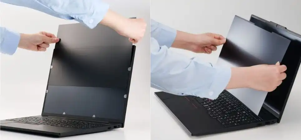 エレコムが16WインチノートPC対応のぞき見防止フィルター2種を新発売、プライバシー保護と利便性を両立