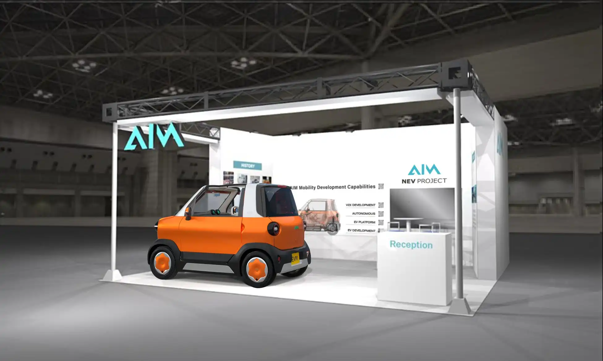 エイム、超小型モビリティAIM EVMを「人とくるまのテクノロジー展2025」で展示