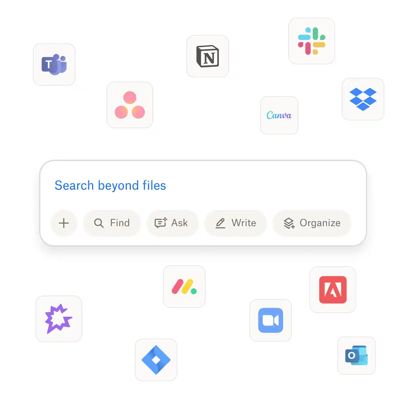 Dropbox Dashが新機能発表、TeamsやSlackと連携しAIで情報活用を効率化